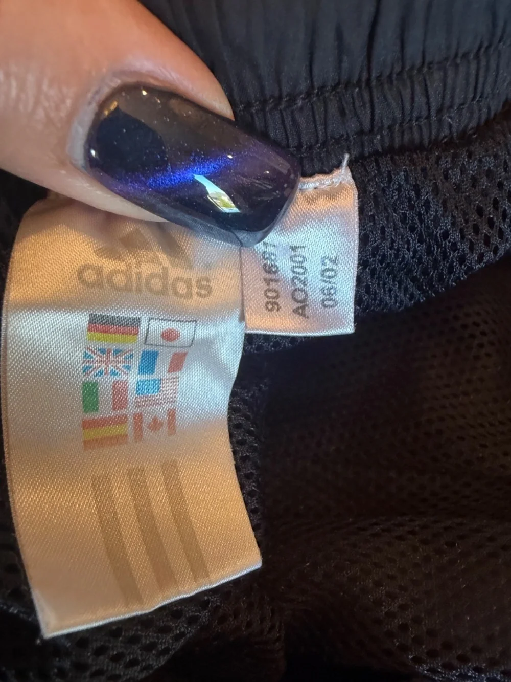 Adidas Men's Black Track Pants, Windbreaker, Adjustable ankle, Size Large